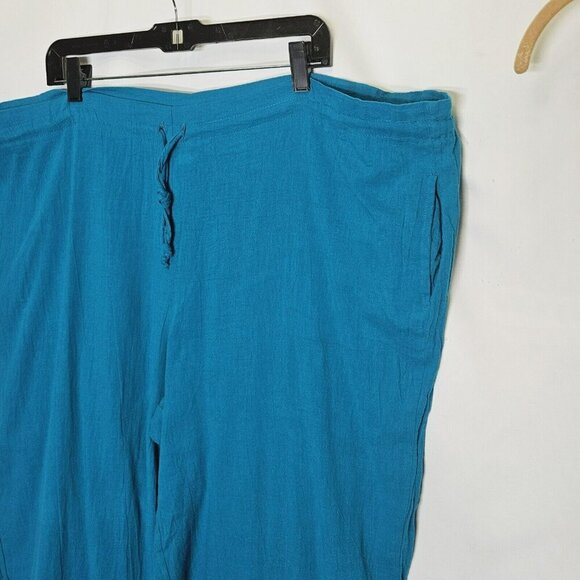 Jordan Taylor Womens Blue Gauzy Swimsuit Cover-Up Pants Size 2X Beachwear Bathin - Picture 4 of 13